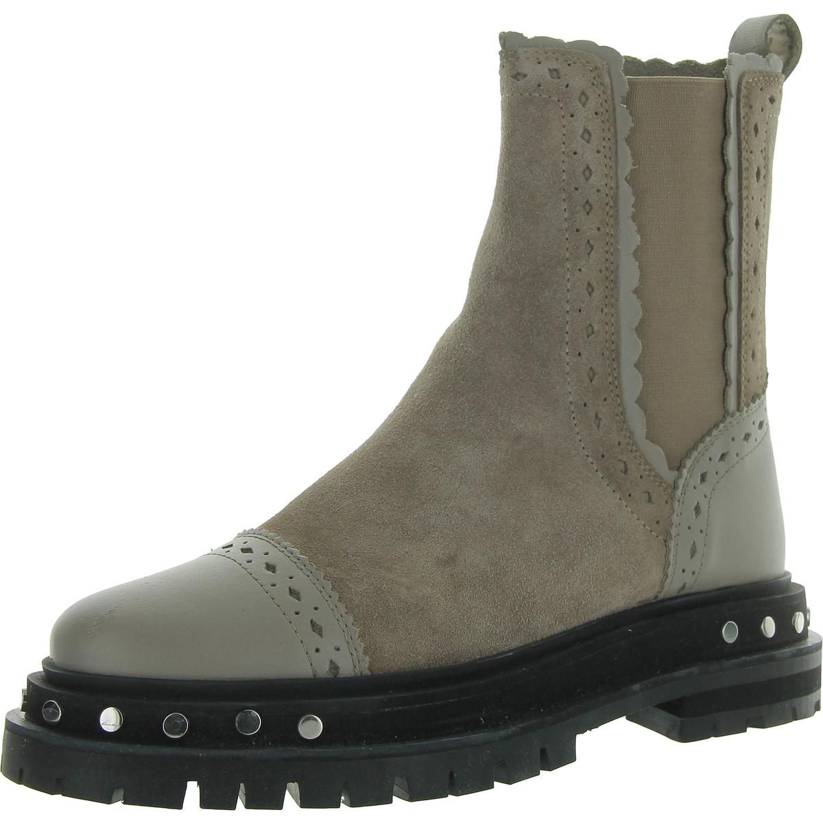TATE BOOT Chelsea-Stiefel – runde Zehenpartie, Leder