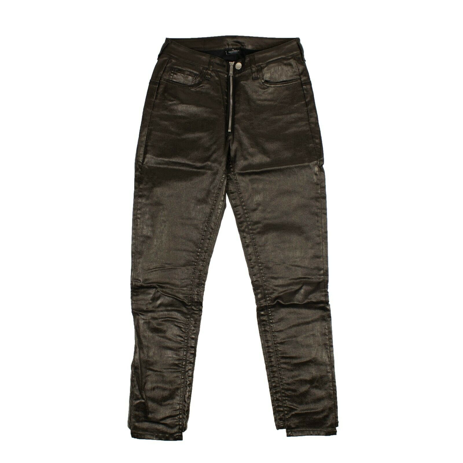 Marcelo Burlon glänzende Jeans mit geradem Bein in Schwarz