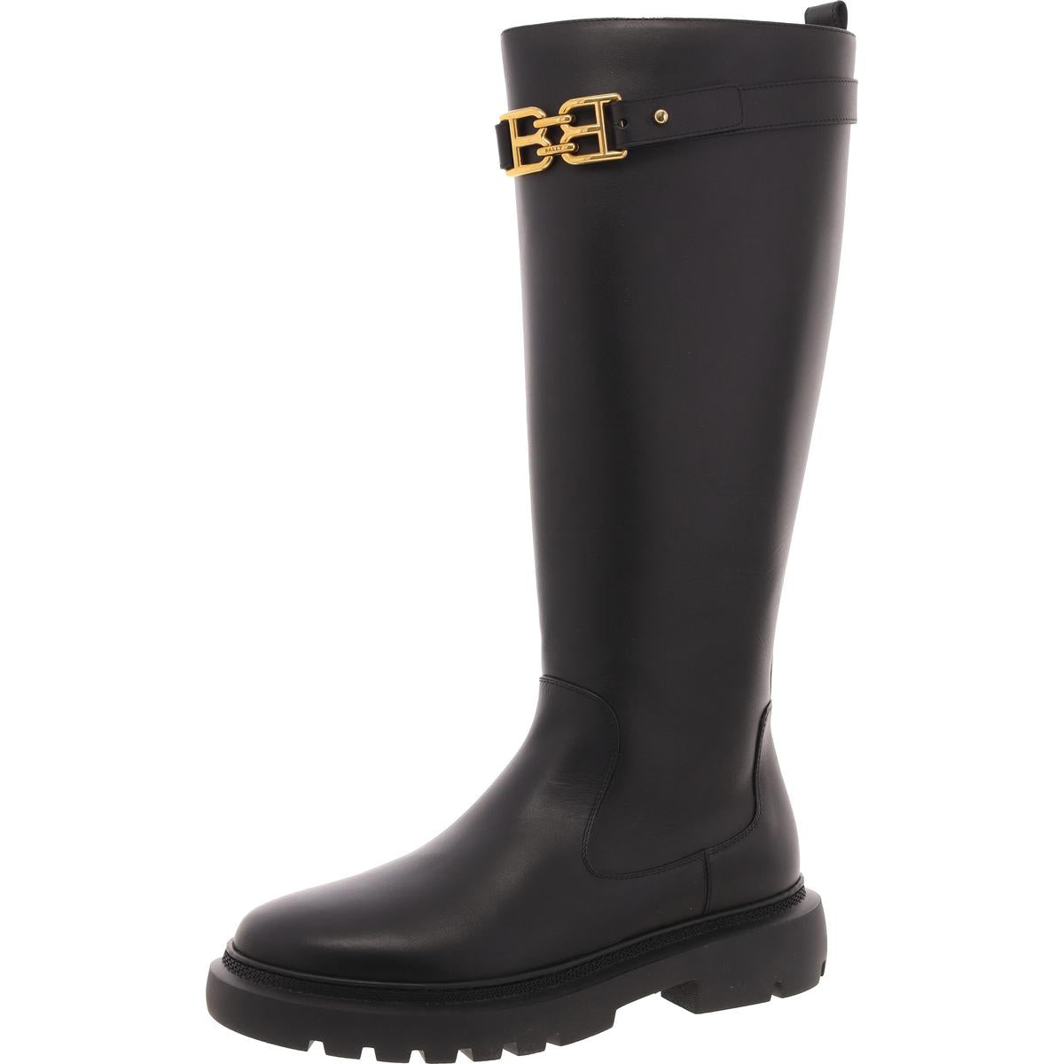 GAILA kniehohe Stiefel – Profilsohle, Leder