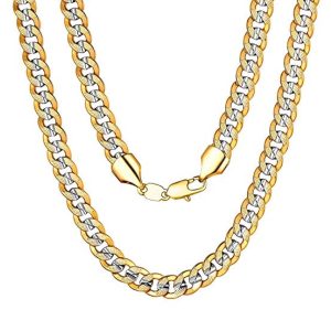 18k Halskette – zweifarbig, Silber, Gold