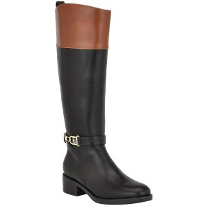 Ionni kniehohe Stiefel mit mandelförmiger Zehenpartie