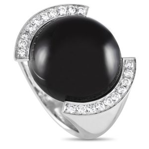 Cartier Ring mit Diamant und Rauchquarz aus 18 K Weißgold – CA04-051424