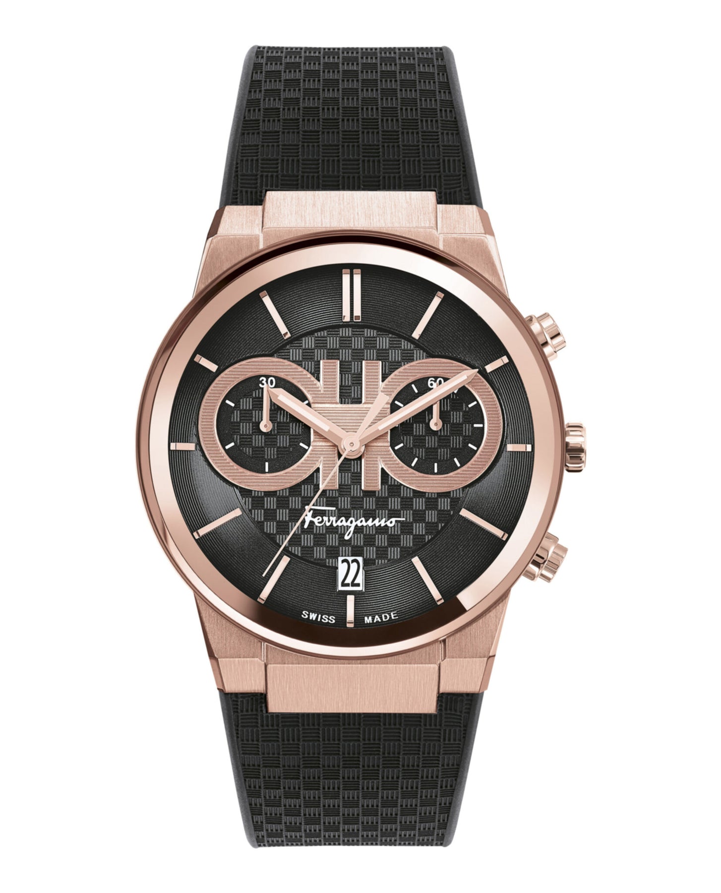 Ferragamo Sapphire Chrono Armbanduhr – Silikon