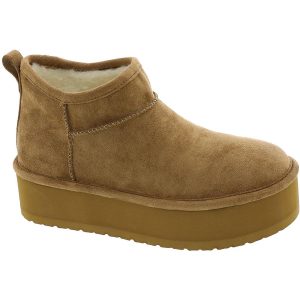 embracce Stiefeletten – Velourslederimitat, Plateau