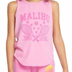 Malibu Gum Tanktop – Mädchen, Ballonschnitt, Rosa
