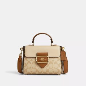 Coach Outlet Morgan Handtasche mit Tragegriff aus Blocked Signature Canvas
