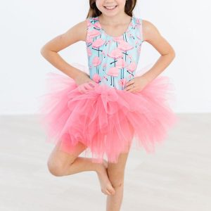 Pretty Flamingos Tank Ballettbody mit Tutu – Rosa