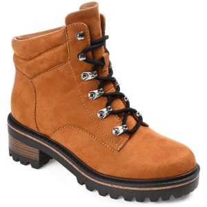 Nyia Kunstleder-Wanderstiefel mit Profilsohle