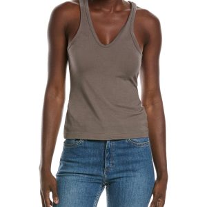 James Perse Tanktop mit Racerback und ausgeschnittenen Schultern
