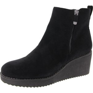 Sayylor Stiefel – Velourslederimitat, zum Hineinschlüpfen, Keilabsatz