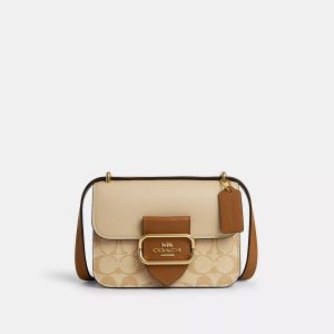 Coach Outlet Morgan Square Umhängetasche aus Blocked Signature Canvas