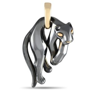 Cartier Panthre Anhänger mit Hämatit aus 18 K Gelbgold – Ca07-051424