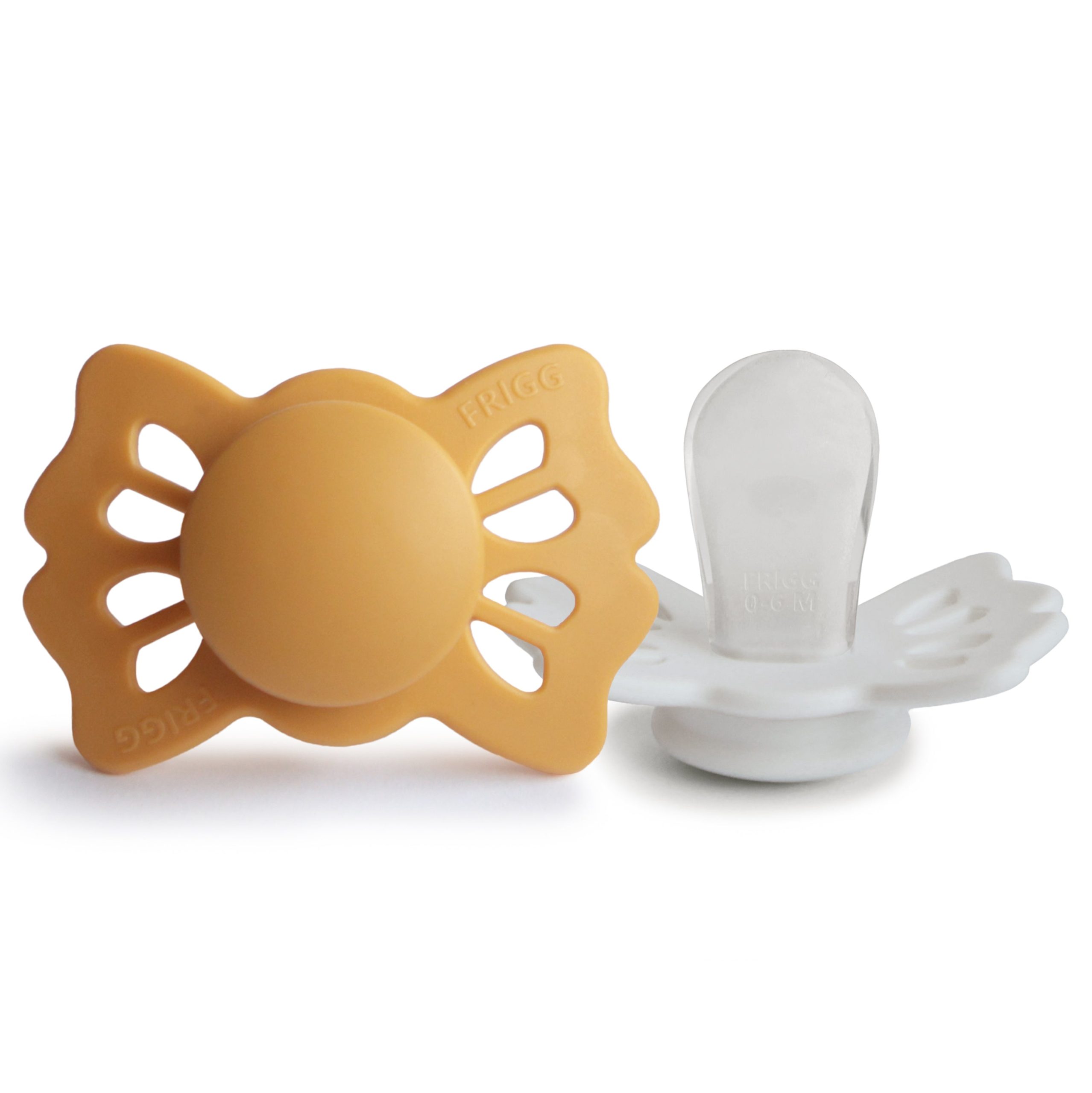 FRIGG Lucky symmetrische Silikonschnuller im 2er-Pack – 0–6 Monate