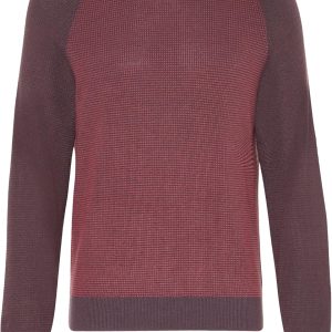 Hugo Boss Dairon Herren-Pullover aus Wolle mit Rundhalsausschnitt – Rot