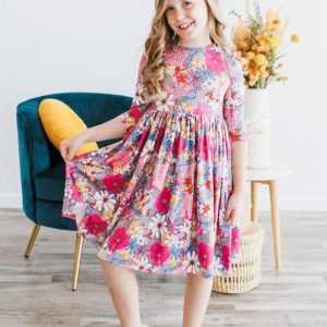 What's Up Buttercup Kleid mit schwingendem Rock – Mauve