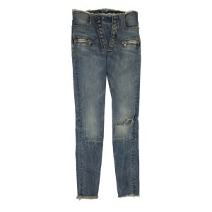 Unravel Project Skinny-Jeans mit Schnürung in Denim