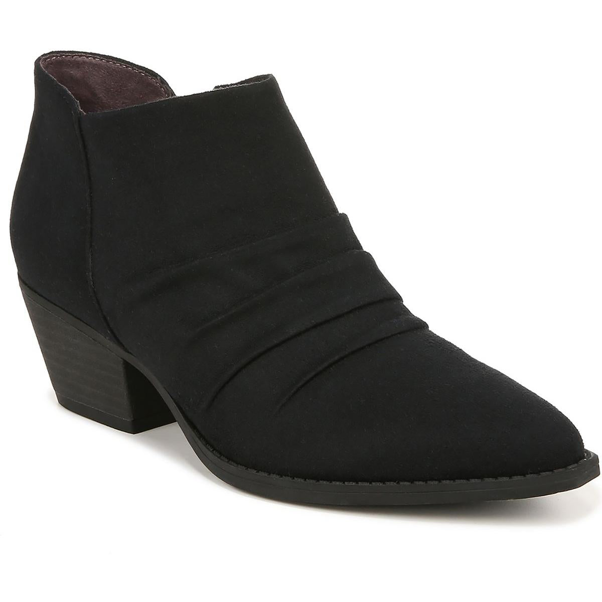 Reba geraffte Stiefeletten aus Velourslederimitat