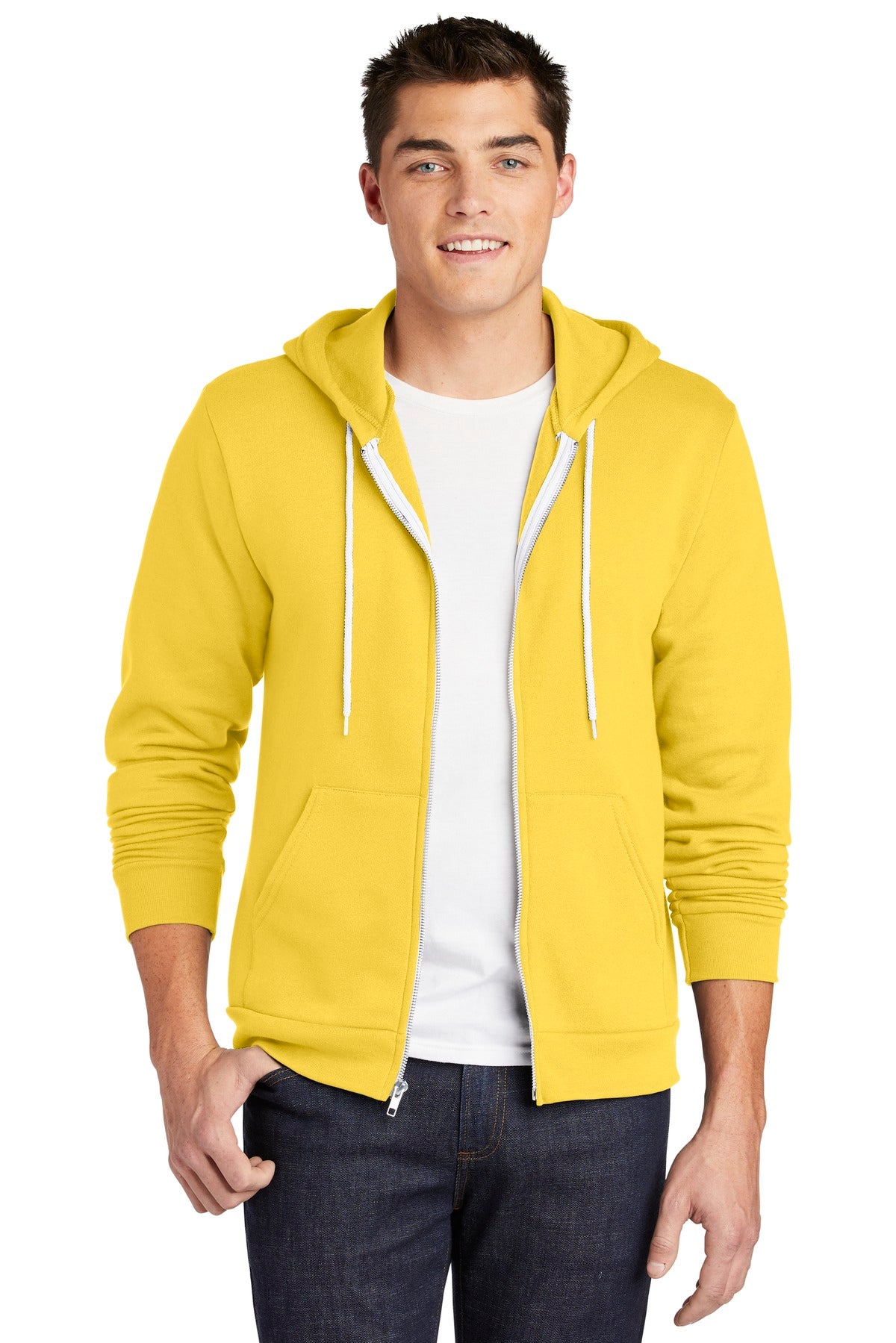 American Apparel Flex Fleece Herren-Kapuzenjacke mit Reißverschluss – F497W