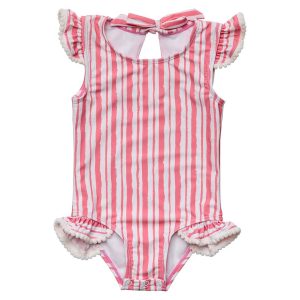 Snapper Rock Paradise Frill Badeanzug – Streifenmuster