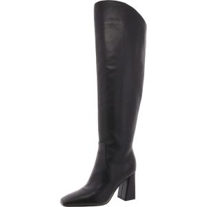 Lyric Overknee-Stiefel – Leder, eckige Zehenpartie