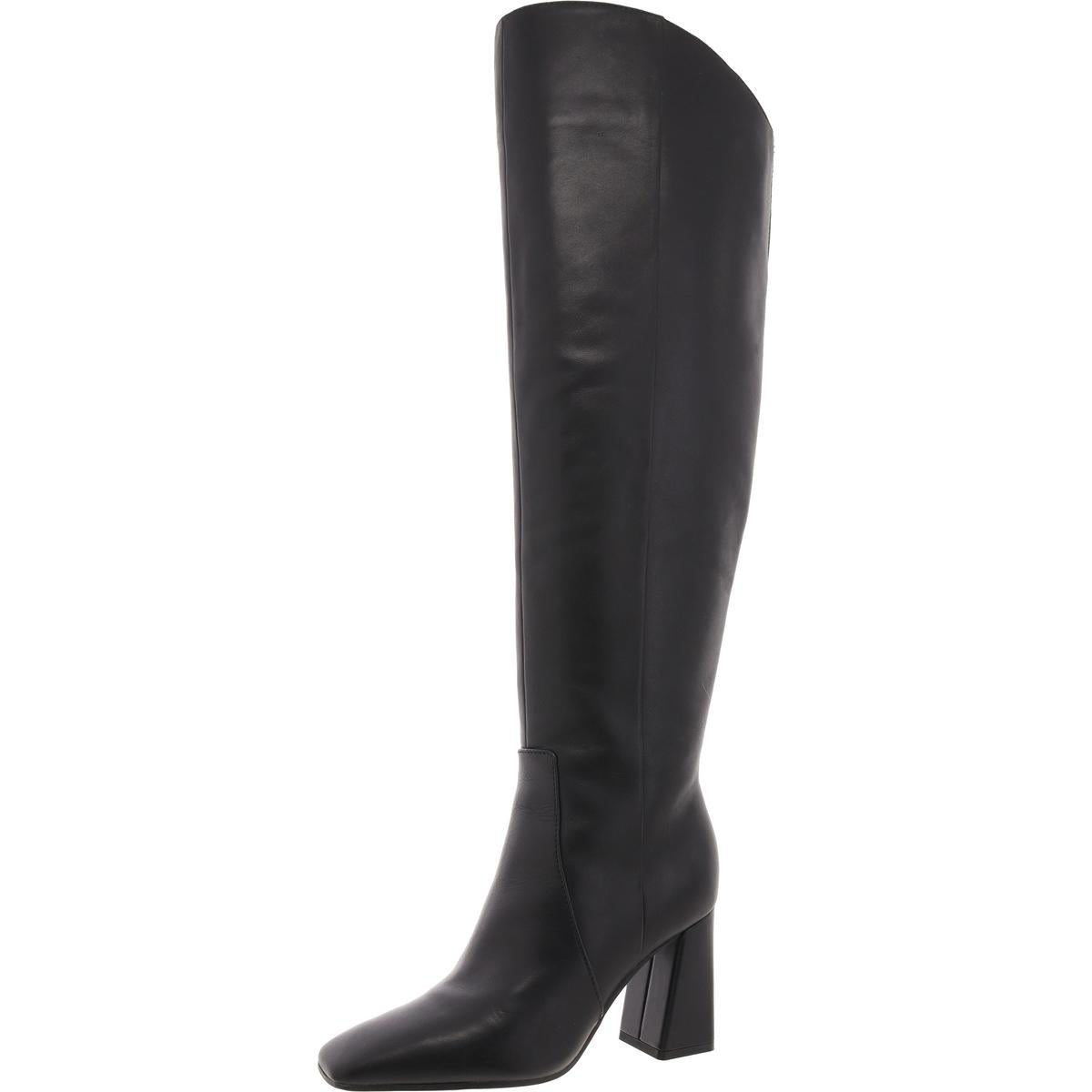 Lyric Overknee-Stiefel – Leder, eckige Zehenpartie