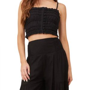 Voille 7732512981052 Tanktop – Knöpfe, Schwarz