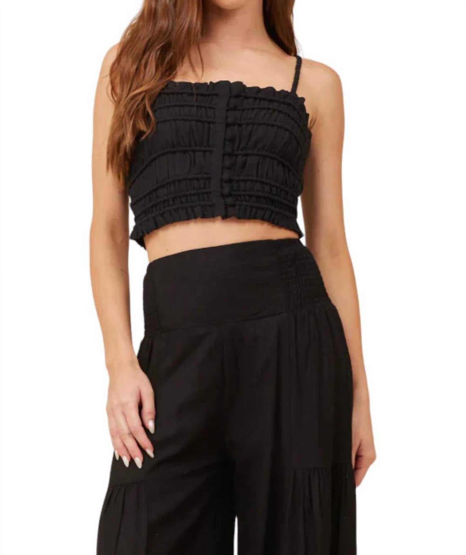 Voille 7732512981052 Tanktop – Knöpfe, Schwarz