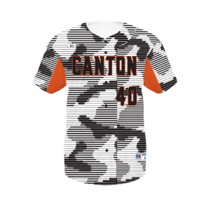 Russell Freestyle Baseballtrikot mit imitierter durchgehender Knopfleiste und Sublimationsdruck