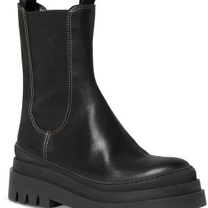 Carlota halbhohe Damen-Lederstiefel mit Profilsohle