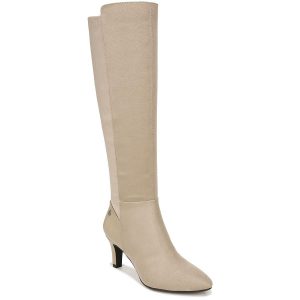 Gracie kniehohe Stiefel aus Velourslederimitat mit Absatz