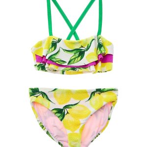 Terez zweiteiliges Bikini-Set mit Rüschen im Colorblock-Design