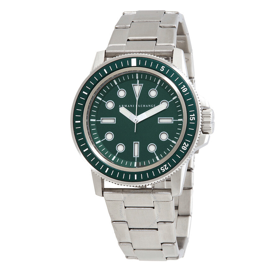 Armani Exchange Herren-Quarzuhr in Grün, 42 mm
