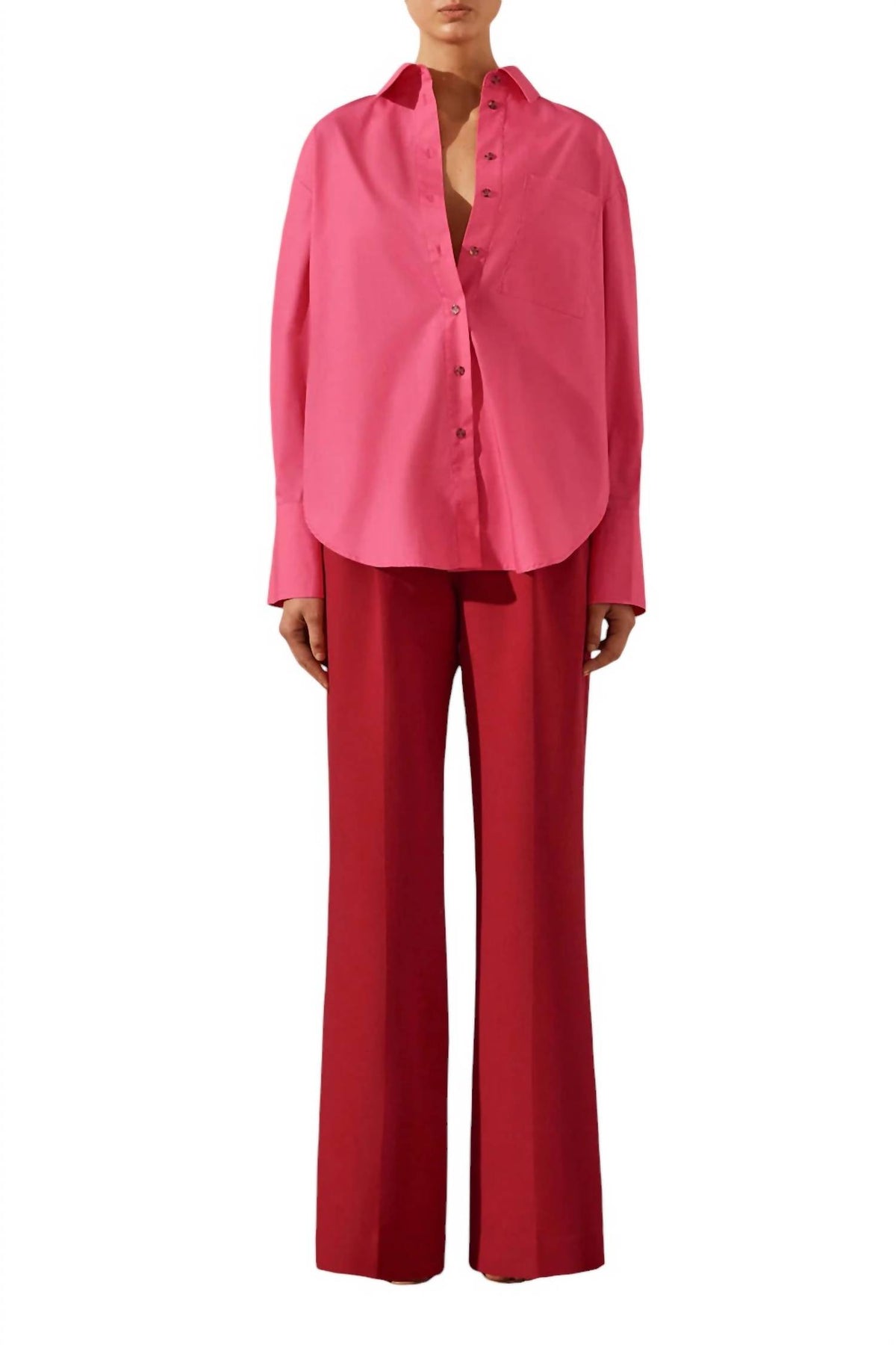 Estela Azalea Hemd – Oversize, Rosa