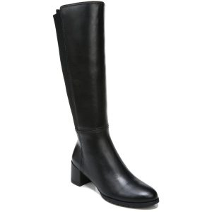 Brent kniehohe Lederstiefel mit weitem Schaft