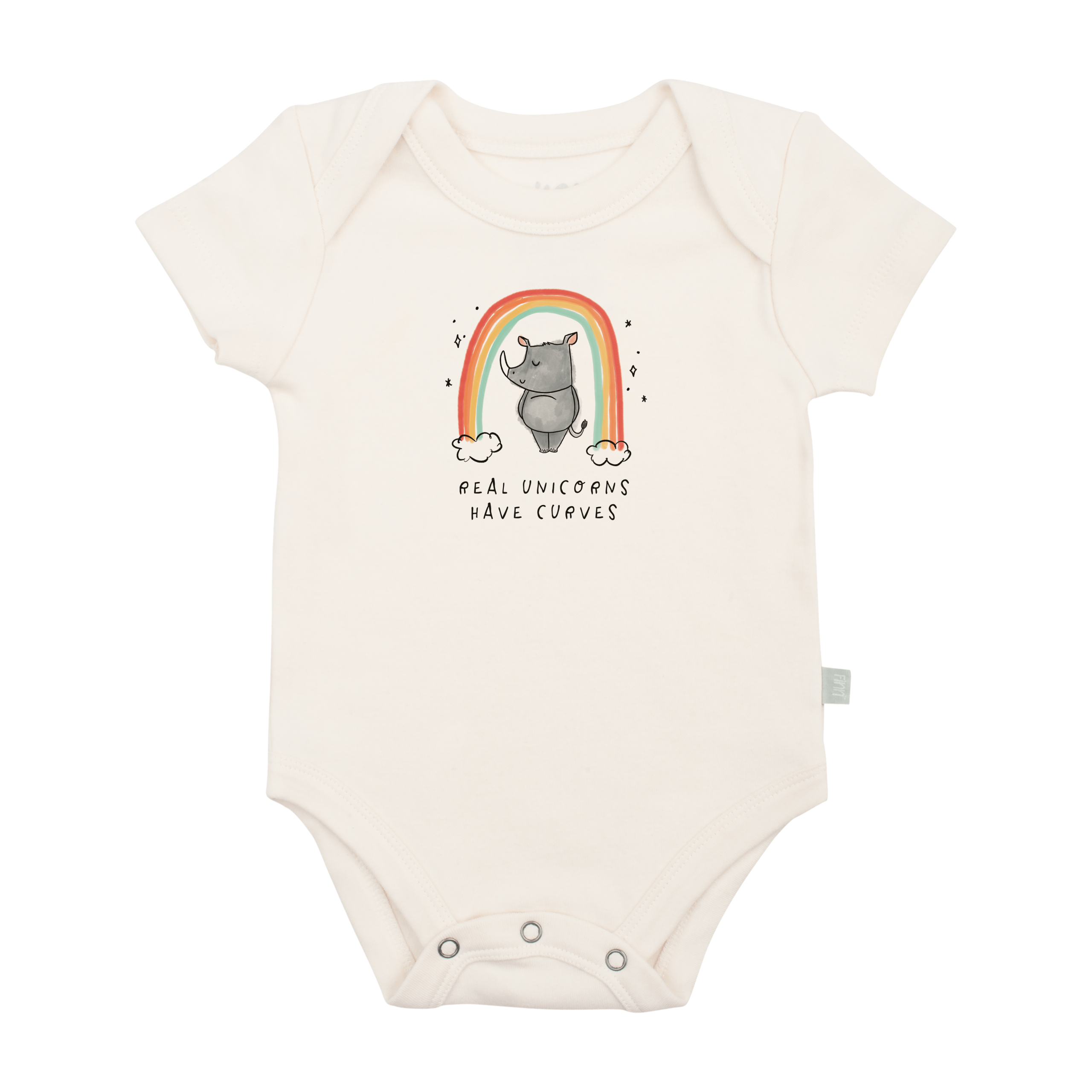 Baby-Body mit Einhorn-Grafikmotiv „Unicorn Curves“