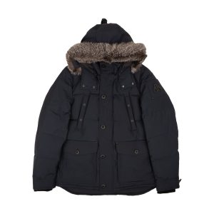 Round Island Herren-Daunen-Pufferjacke in True Navy