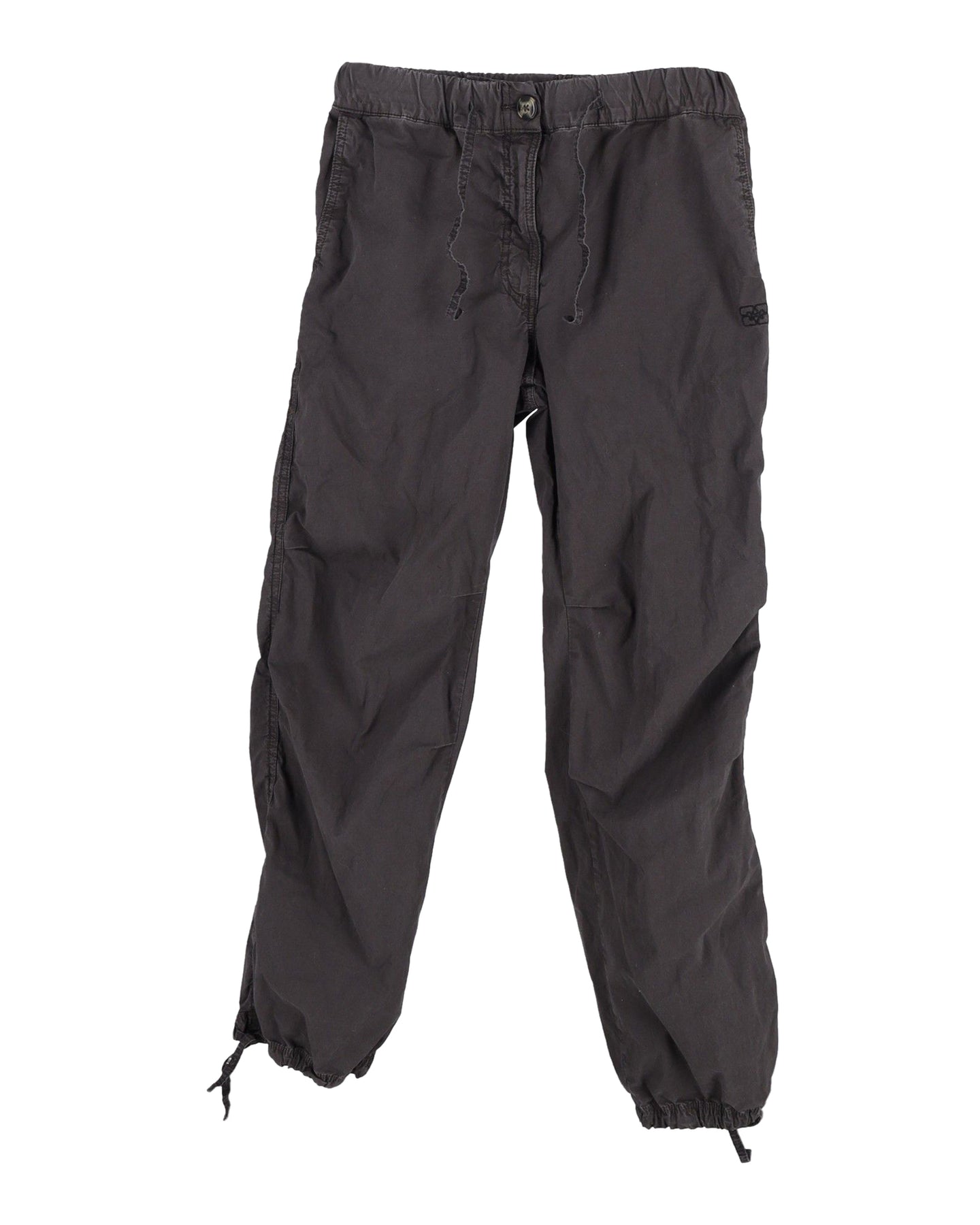 Ganni Poplin Cargo Hose – Baumwolle, Schwarz