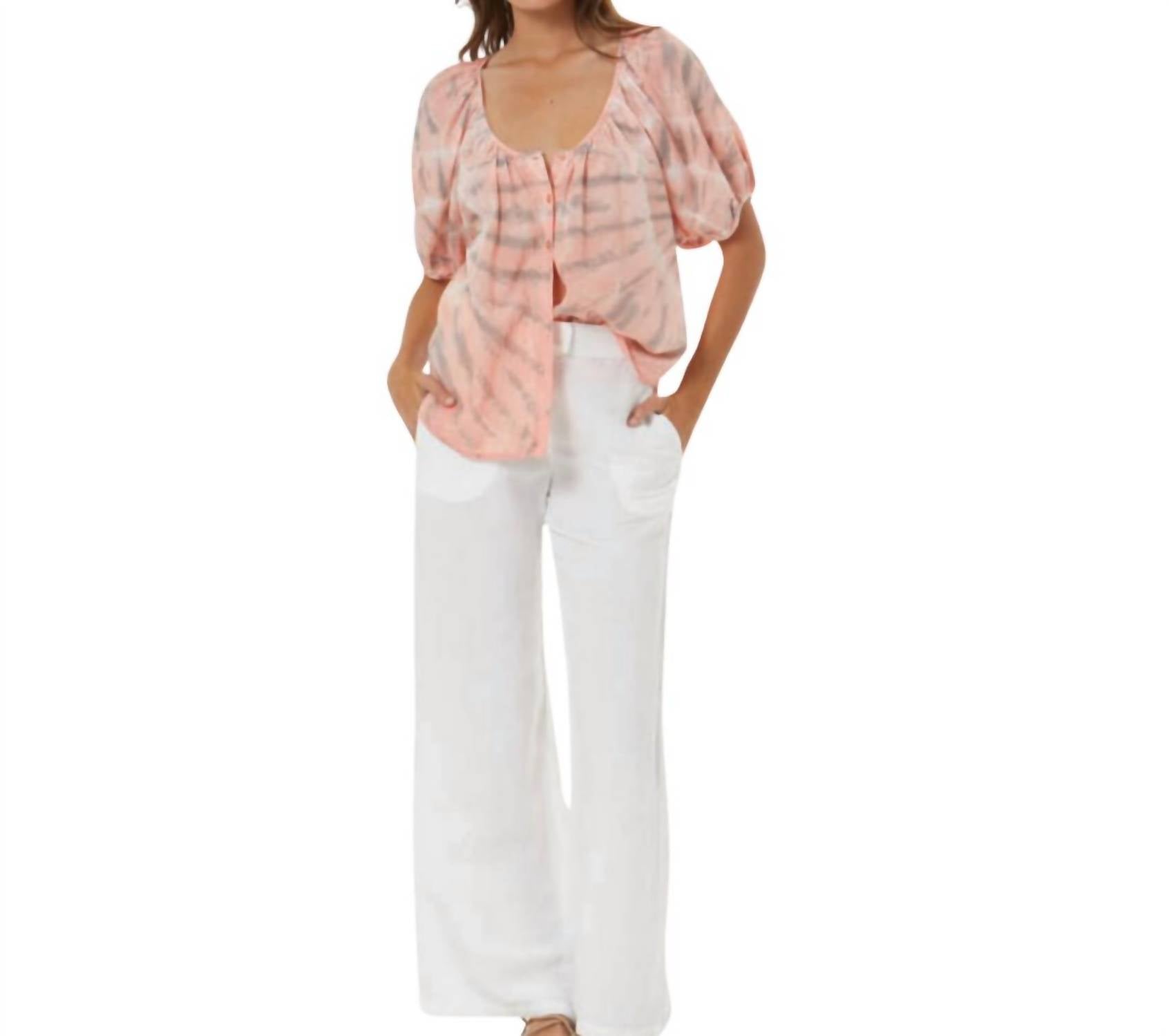 Clea Top in Pfirsichfarbe – 7732428275772