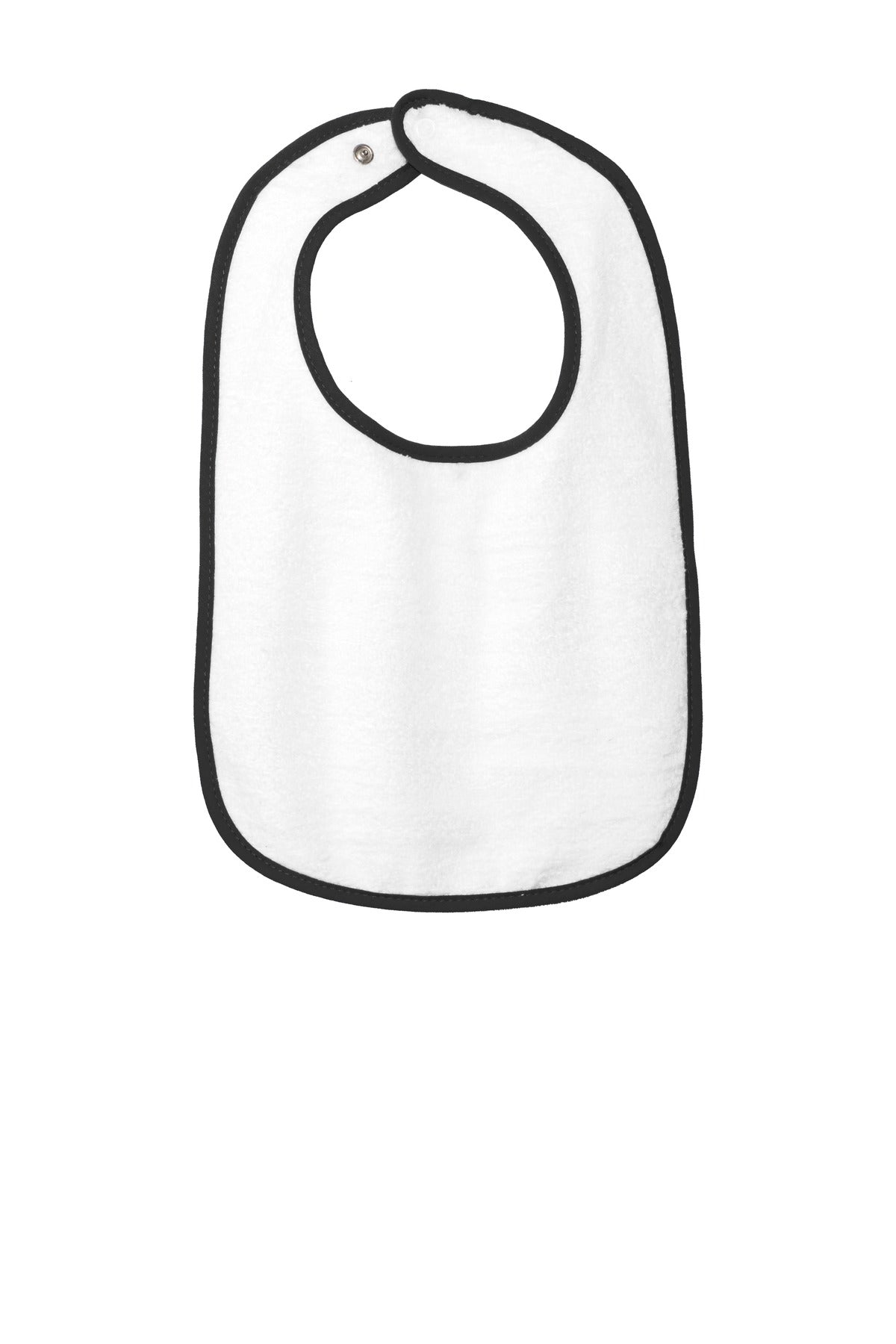 Rabbit Skins Baby-Frottee-Lätzchen mit Kontrasteinfassung – RS1003