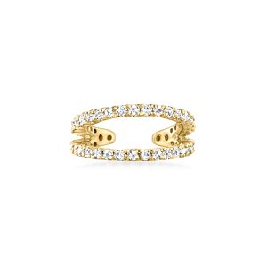 RS Pure by Ross-Simons einzelne zweireihige Diamant-Ohrmanschette aus 14 kt Gelbgold