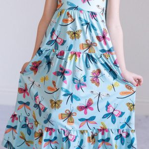 Little Flutters Maxikleid – Rüschen