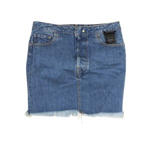 Unravel Project Wash Tüll-Denim-Minirock in Blau