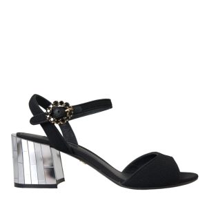 Dolce & Gabbana Keira gebrauchte Damen-Sandalen mit Kristallverzierung und Knöchelriemen