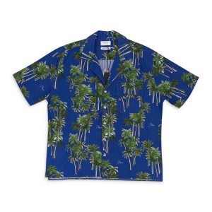SEARSUCKER HAWAIIAN -UP 7733263990844 Hemd – Knöpfe, Grün, Blau