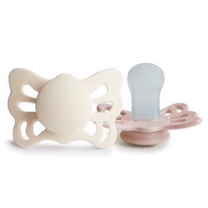 FRIGG Butterfly anatomische Silikonschnuller im 2er-Pack, 0–6 Monate