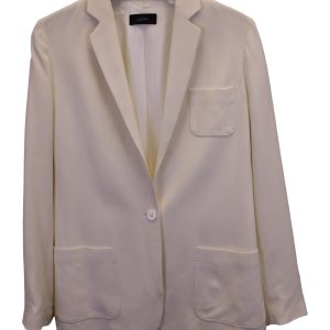 Joseph Einreihiger Blazer – Seide, Elfenbein – 7748639621180