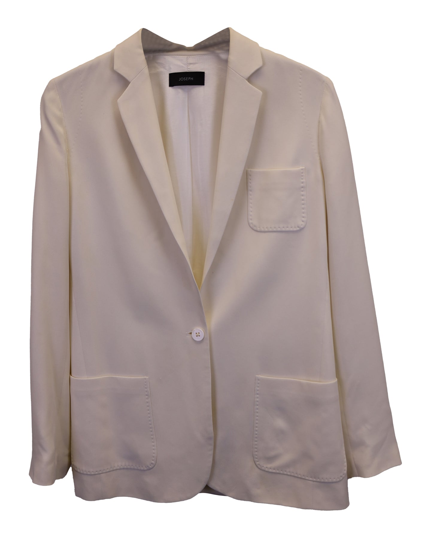 Joseph Einreihiger Blazer – Seide, Elfenbein – 7748639621180