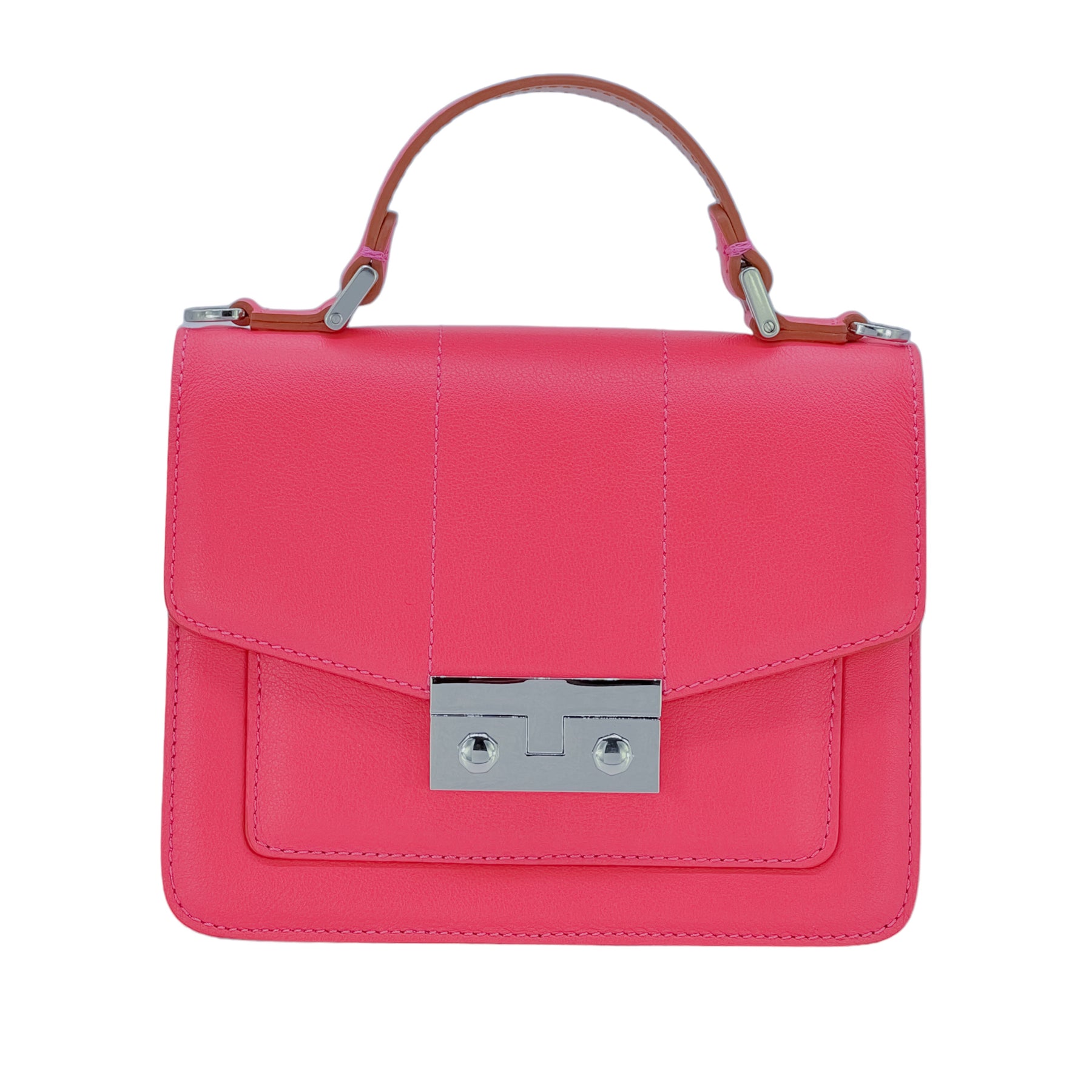 Pinkfarbene Umhänge- und Schultertasche