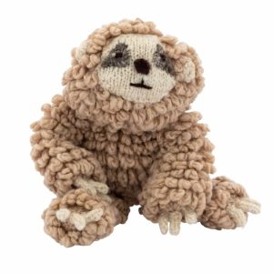 Finn + Emma Natural Wool Knit Buddy Strickkuscheltier aus Naturwolle – Sam das Faultier