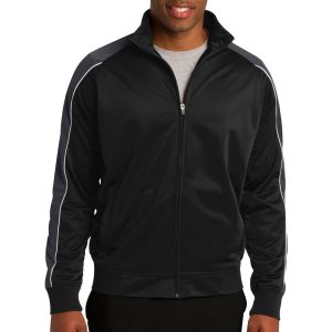 Sport-Tek Piped Track Jacke – Trikotstoff, Herren